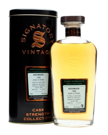 Auchroisk 1990 22 Year Old Cask #3658 Signatory Cask Strength Collection