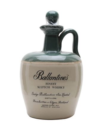 Ballantine's Blue Ceramic Decanter Bottled 1970s