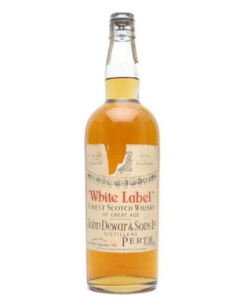 Dewar's White Label Spring Cap Bottled 1950's Paper Seal