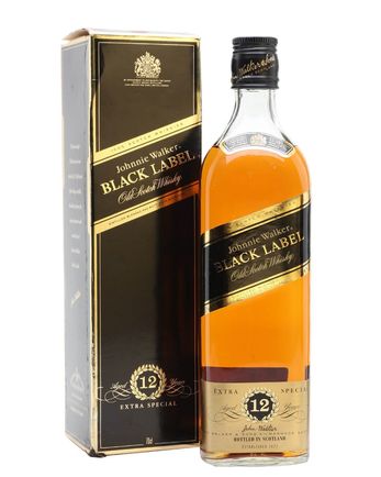 Johnnie Walker 12 Year Old Black Label Bottled 1980s
