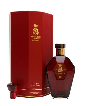 Royal Salute 40 Year Old Baccarat Ruby Crystal Decanter