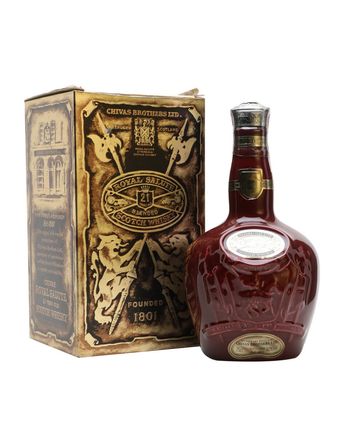 Royal Salute 21 Year Old Red Spode Decanter Bottled 1970's
