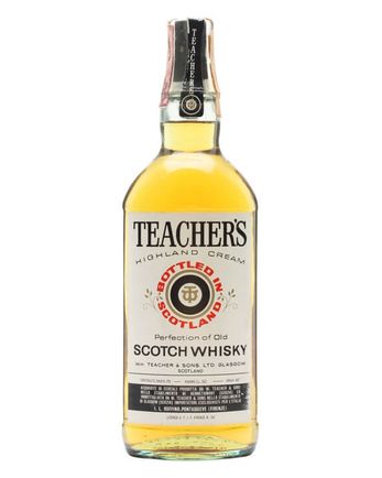 Teacher's Bottled 1970s Gold Cap Red Text