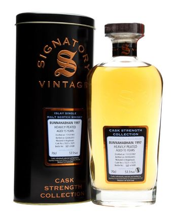 Bunnahabhain 1997 15 Year Old Heavily Peated Signatory Cask Strength Collection