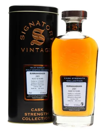 Bunnahabhain 2001 10 Year Old Sherry Butt #1768 Signatory Cask Strength Collection