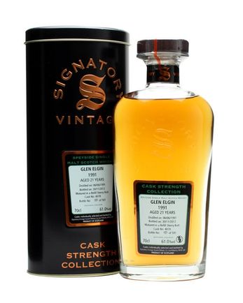 Glen Elgin 1991 21 Year Old Refill Sherry Butt #4078 Signatory Cask Strength Collection