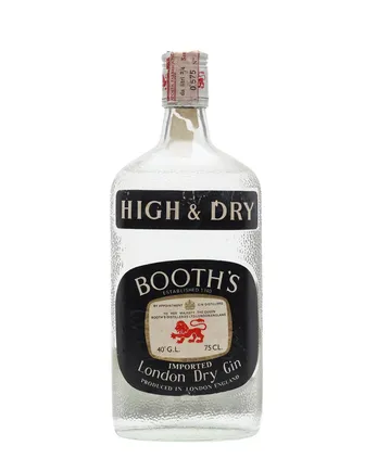Booth's Dry Gin Bottled 1970s
