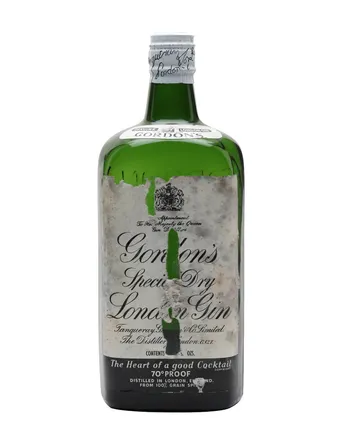 Gordon's London Dry Gin Bottled 1950s Spring Cap