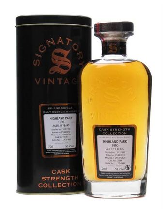 Highland Park 1990 19 Year Old Sherry Butt #15698 Signatory Cask Strength Collection