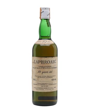 Laphroaig 10 Year Old Unblended Bottled 1980s Cinzano