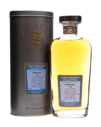 Laphroaig 1990 19 Year Old Cask 10 142 Signatory Cask Strength Collection