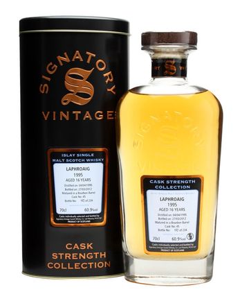 Laphroaig 1995 16 Year Old Cask #45 Signatory Cask Strength Collection