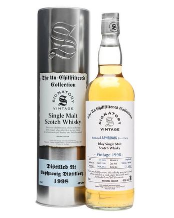 Laphroaig 1998 14 Year Old Casks #700165+6 Signatory Un-Chillfiltered Collection