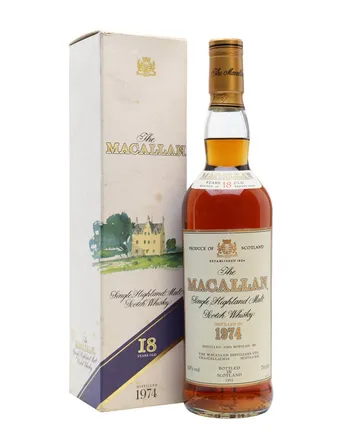 Macallan 1974 18 Year Old Vintage Label