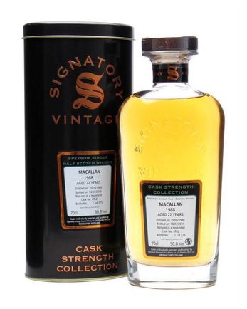 Macallan 1988 22 Year Old Cask #4952 Signatory Cask Strength Collection