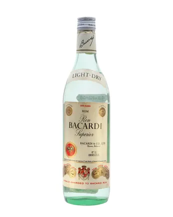 Bacardi Superior Rum Bahamas Bottled 1970s