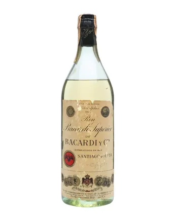 Bacardi Superior Rum Cuba Bottled 1940s